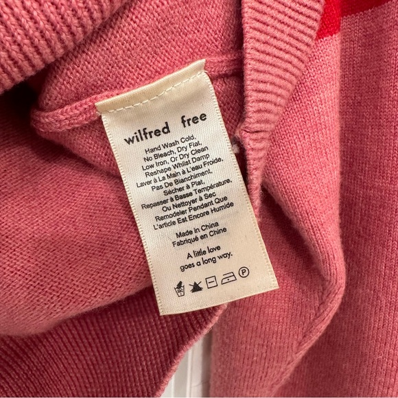Aritzia Wilfred Free Red Pink Sweater Size XS - Picture 4 of 6